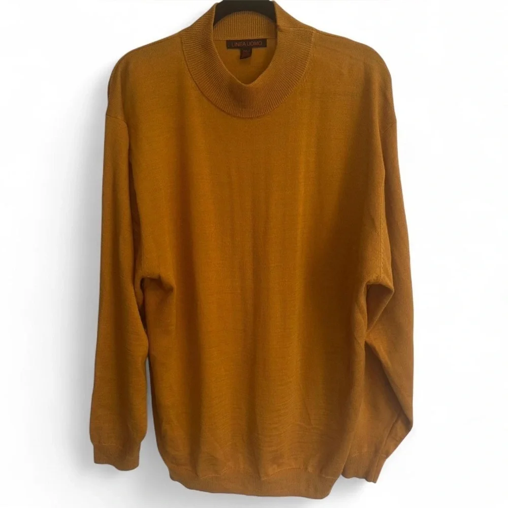 Men's Wool Blend Turtleneck Sweater in Trendy Fall Color by Linea Umol